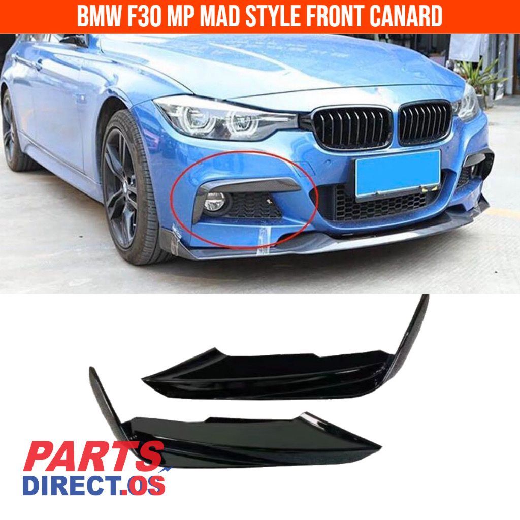 BMW F30 Front Back Canard M sport Bumper MAD Style Lip Splitter ...