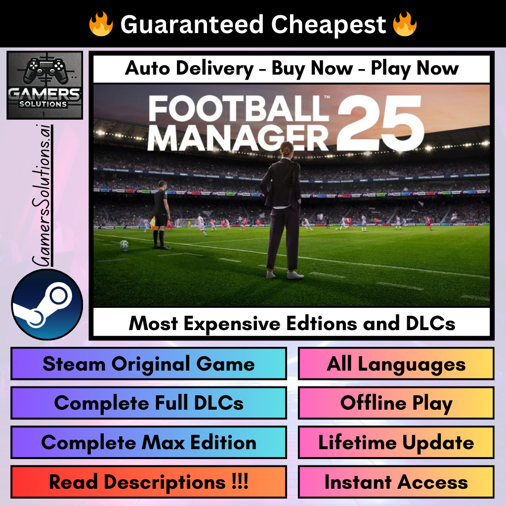 [PreOrder] Football Manager 2025 [Auto Delivery] [Full DLC] [Steam