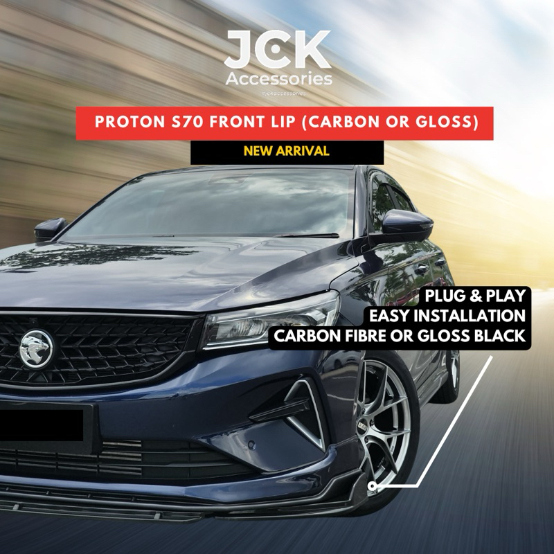 🔥 Proton S70🔥Carbon Fiber Front Lip🔥100% Fit🔥Double Layer Front Lip🔥 ...