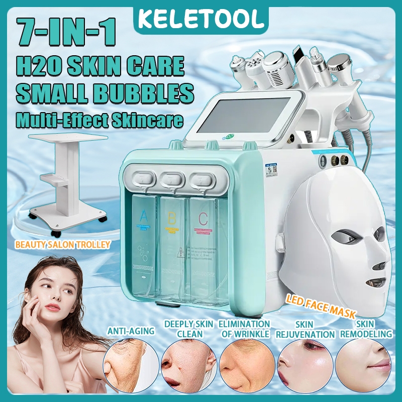7-in-1 water exfoliating machine facial beauty device water light ...