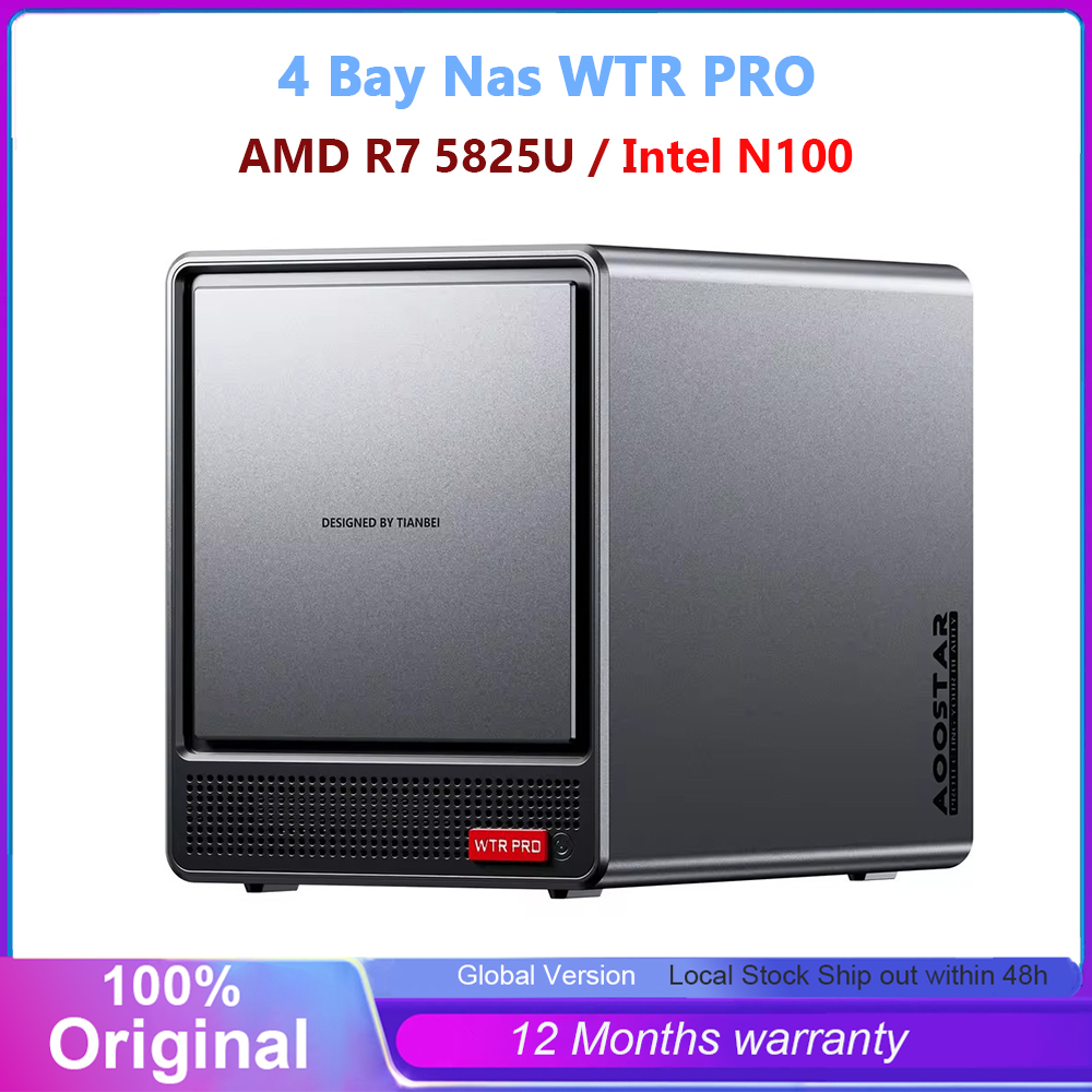 AOOSTAR AMD R7 5825U Mini PC with 4 Bay Nas WTR PRO Intel N100 Support ...