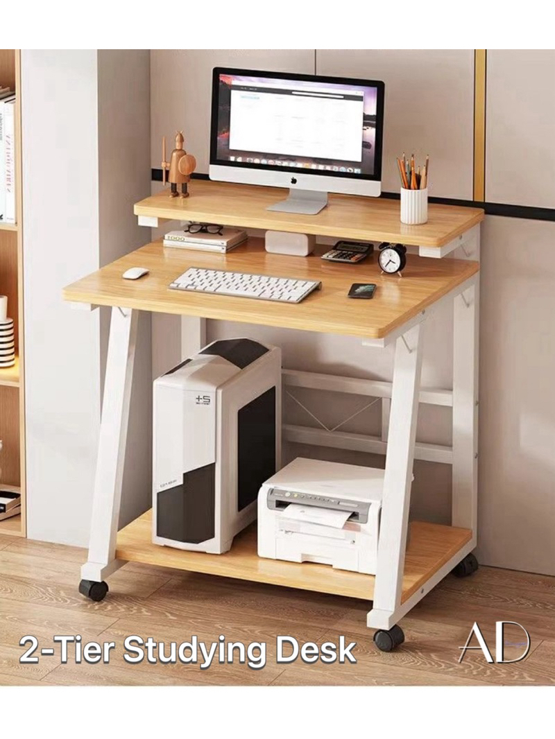 2-Tier Study Computer Desk • Meja Belajar Computer 2 Tingkat | Shopee ...