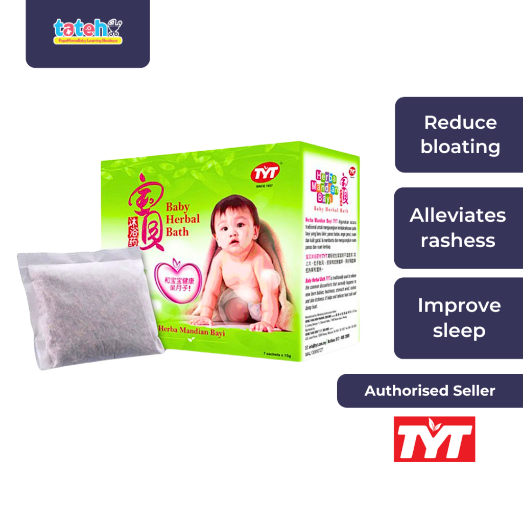 TYT BABY HERBAL BATH (15G X 7'S) | HERBA MANDIAN BAYI SACHET | Shopee ...