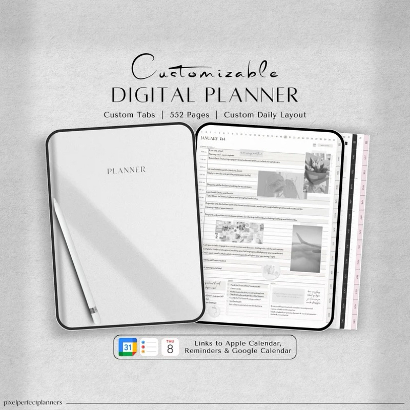 Undated Digital Planner - All-in-One GoodNotes Template, Notability ...