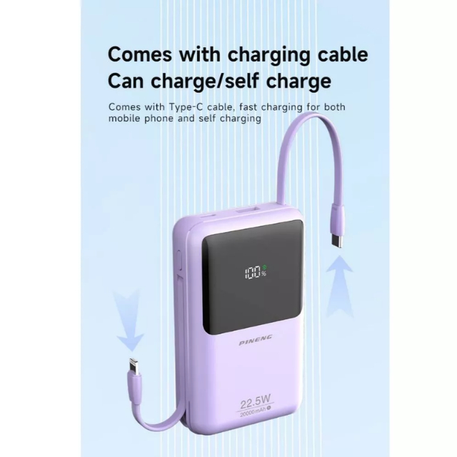 [3C CERTIFIED] Pineng PN-892 PD (20000mAh) PD 22.5W, Built in Dual ...
