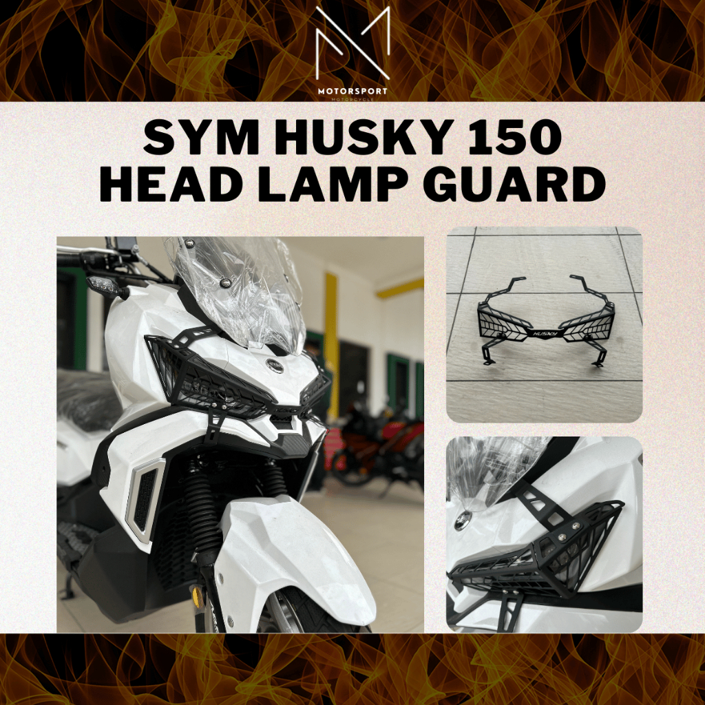 SYM Husky 150 Head Lamp Guard Cover LIght Protector Protection Lampu ...