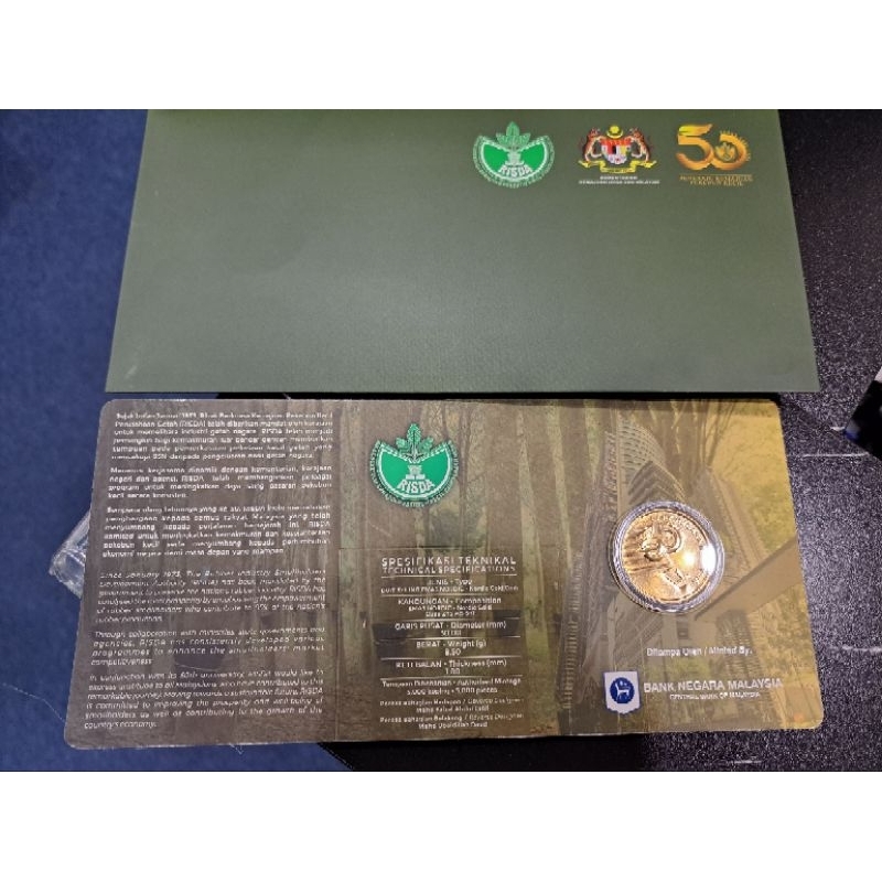 2024 Coin Card Malaysia Commemorative RISDA 50th Anniversary CC Card ...