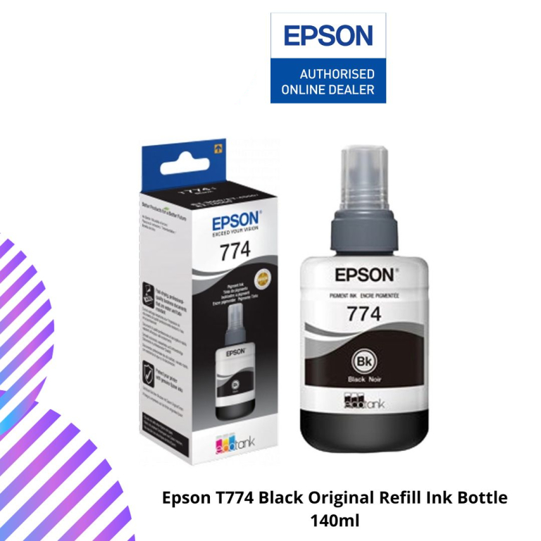 Epson T774 Black Original Refill Ink Bottle 140ml | Shopee Malaysia