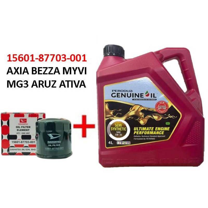 Myvi 1.3/1.5/Lagi Best/Alza-Semi Synthetic 5W30 Perodua Engine Oil ...