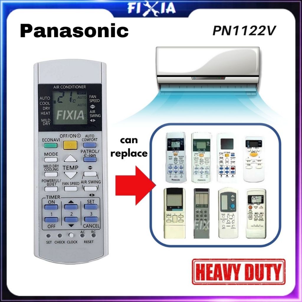 Panasonic Universal PN1122V PN-1122V Multi Air Cond Conditioner Aircond ...