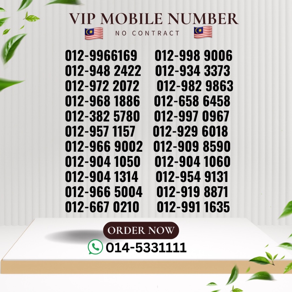 012 VIP Number ,Lucky Number, Fengshui VIP Number, Couple Number ...