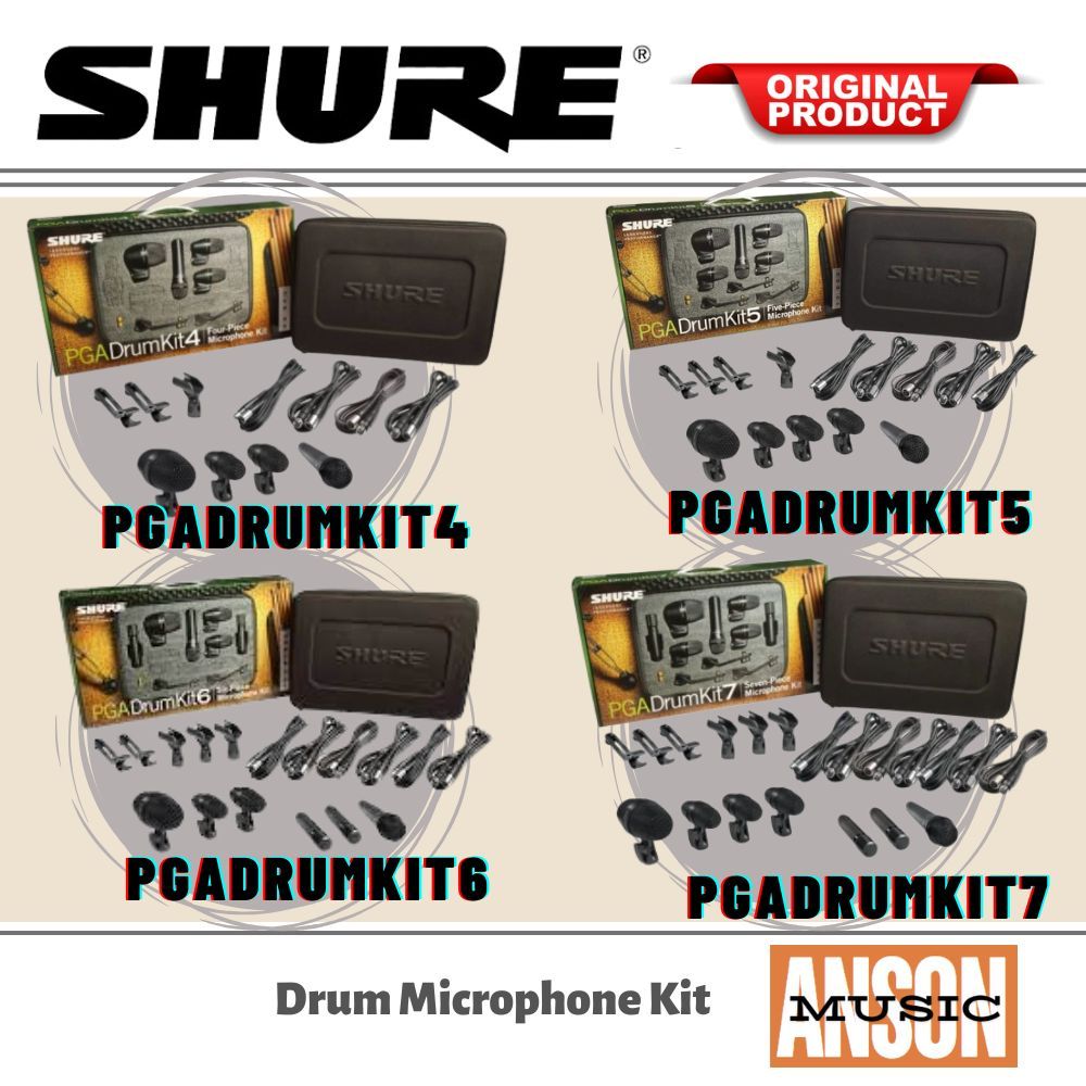 Shure PG Alta Drum Microphone Kit (PGADRUMKIT4 / PGADRUMKIT5 ...