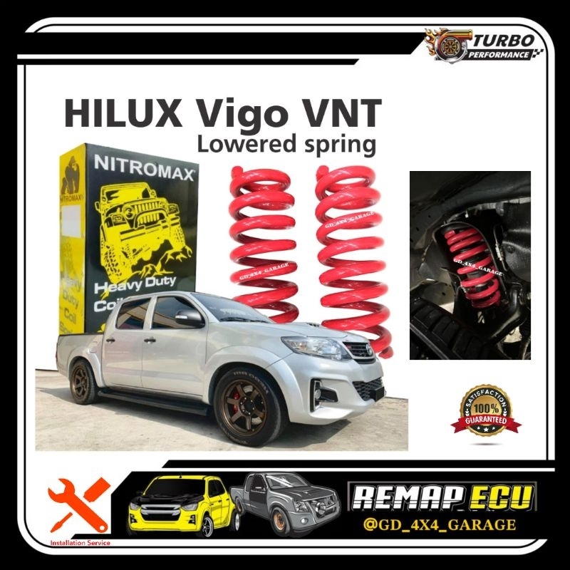 NITROMAX 4X4 LOWER COIL SPRING LOWERED 2INCH SUITABLE HILUX VIGO REVO ...