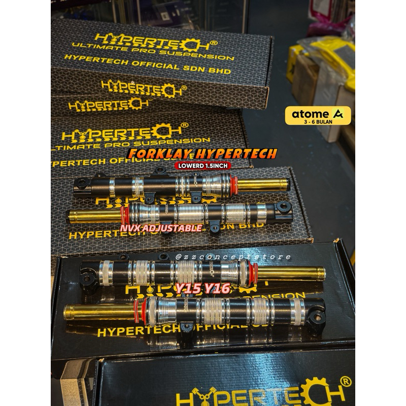 FORKLAY HYPERTECH NVX ADJUSTABLE & Y15 Y16V1 LOWERD 1.5INCH BATANG ...