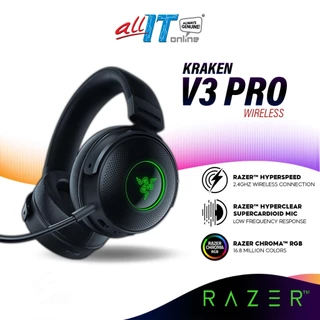 Razer Kraken V3 Pro Wireless Gaming Headset with Haptic Technology, Razer HyperSense, THX Spatial Audio, Razer™ TriForce