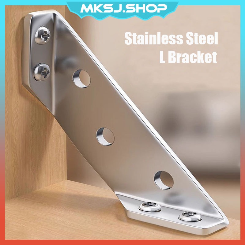 Stainless Steel L Bracket 90 Angle Shape Fixed Code Furniture Corner ...