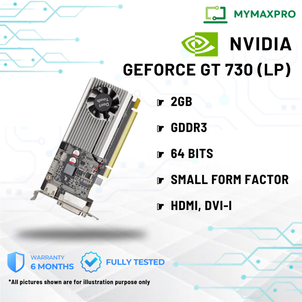 【READY STOCK】NVIDIA GEFORCE GT 730 2GB GDDR3 64Bits HDMI DIV-I Low ...