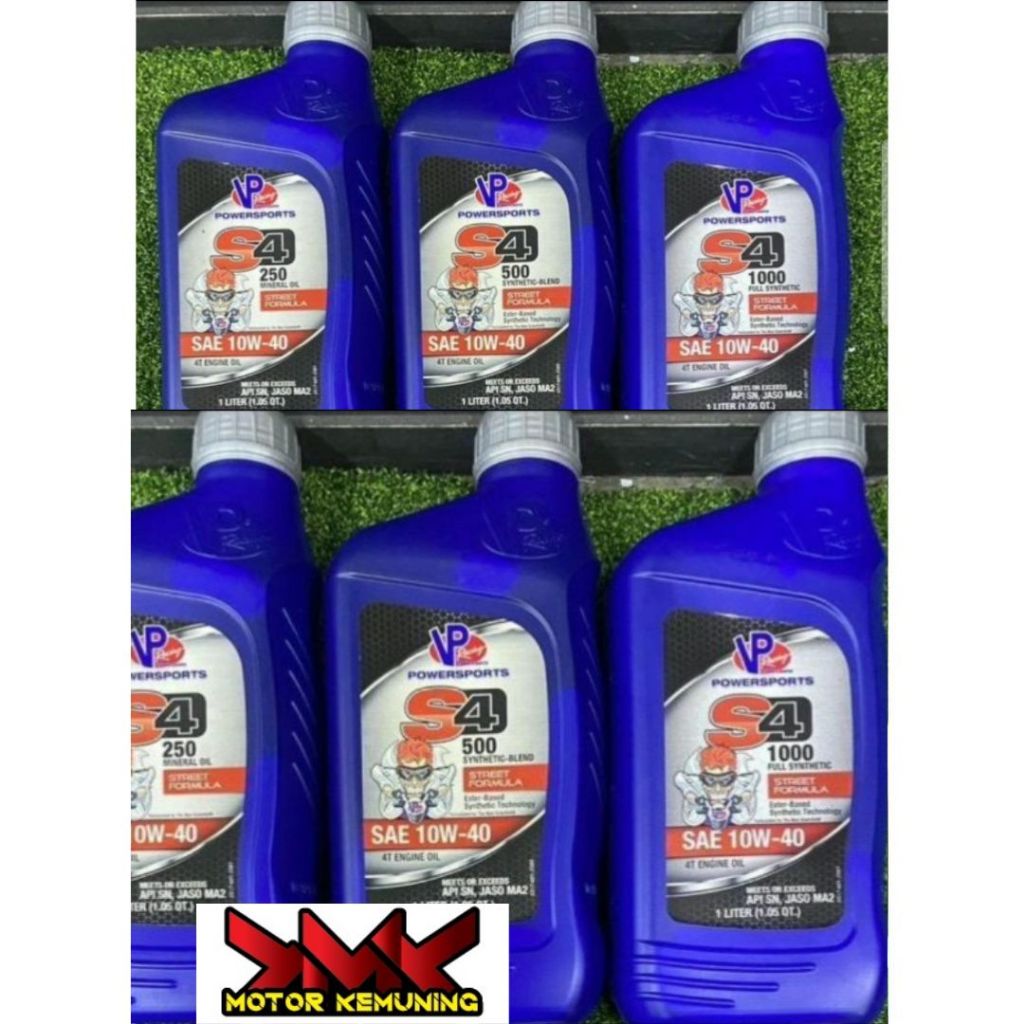 VP RACING S4 1000/500/250 4T Motor Engine Oil MOTORCYCLE ***BUY 1 FREE ...