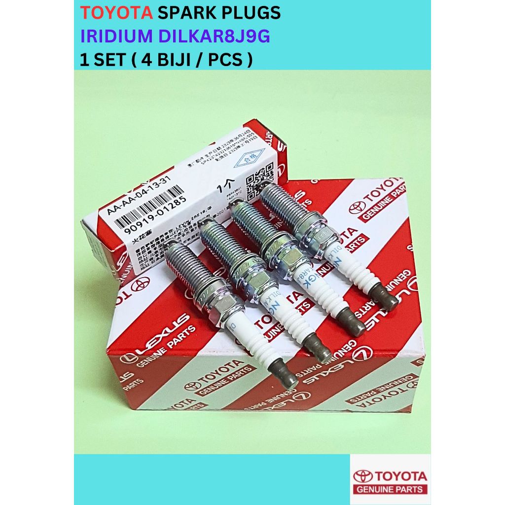 90919-01285 [ DILKAR8J9G ] 100% Original TOYOTA IRIDIUM Spark Plug C-HR ...