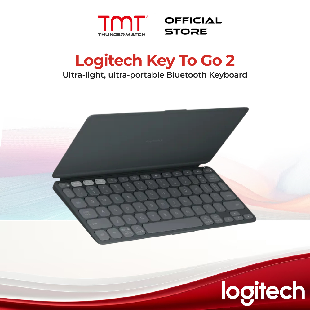 Logitech Keys-To-Go 2 Portable Bluetooth Keyboard Built-in Cover for ...