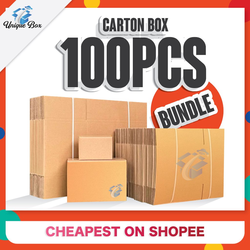 UNIQUEBOX 100PCS Kotak Carton Box Paper Box Small Box Packing Box ...