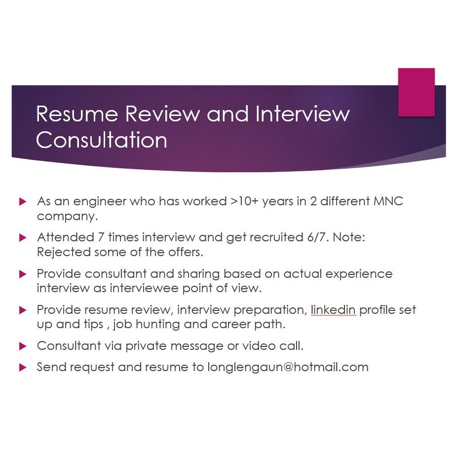 Resume Review and Interview Consultation | Shopee Malaysia
