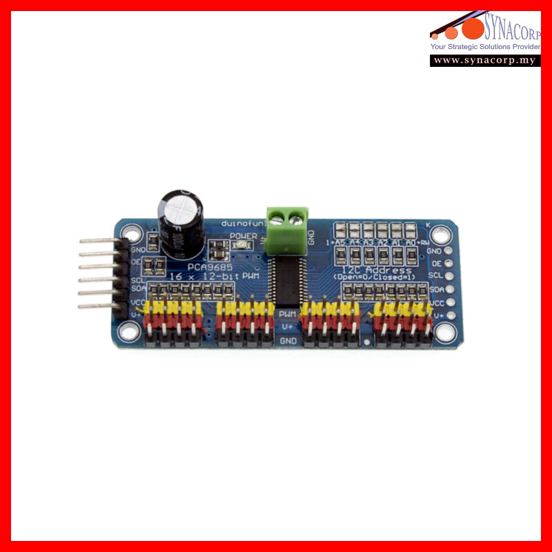 16 Channel 12-bit PWM/Servo Driver-I2C Interface PCA9685 Module ...