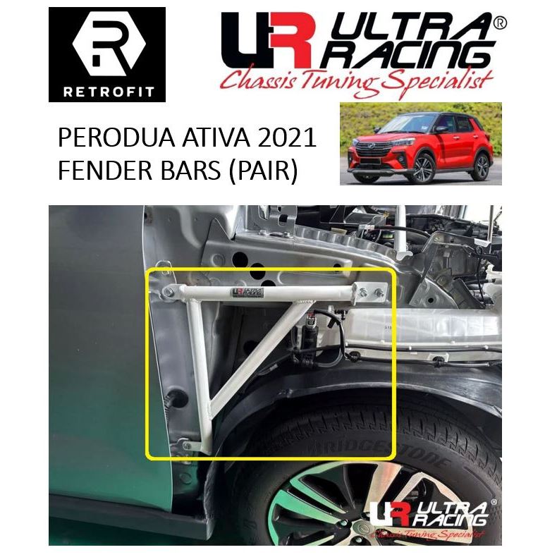 Perodua Ativa 1.0T 2021 A270 3 Points Vehicle Safety Bar Ultra Racing ...