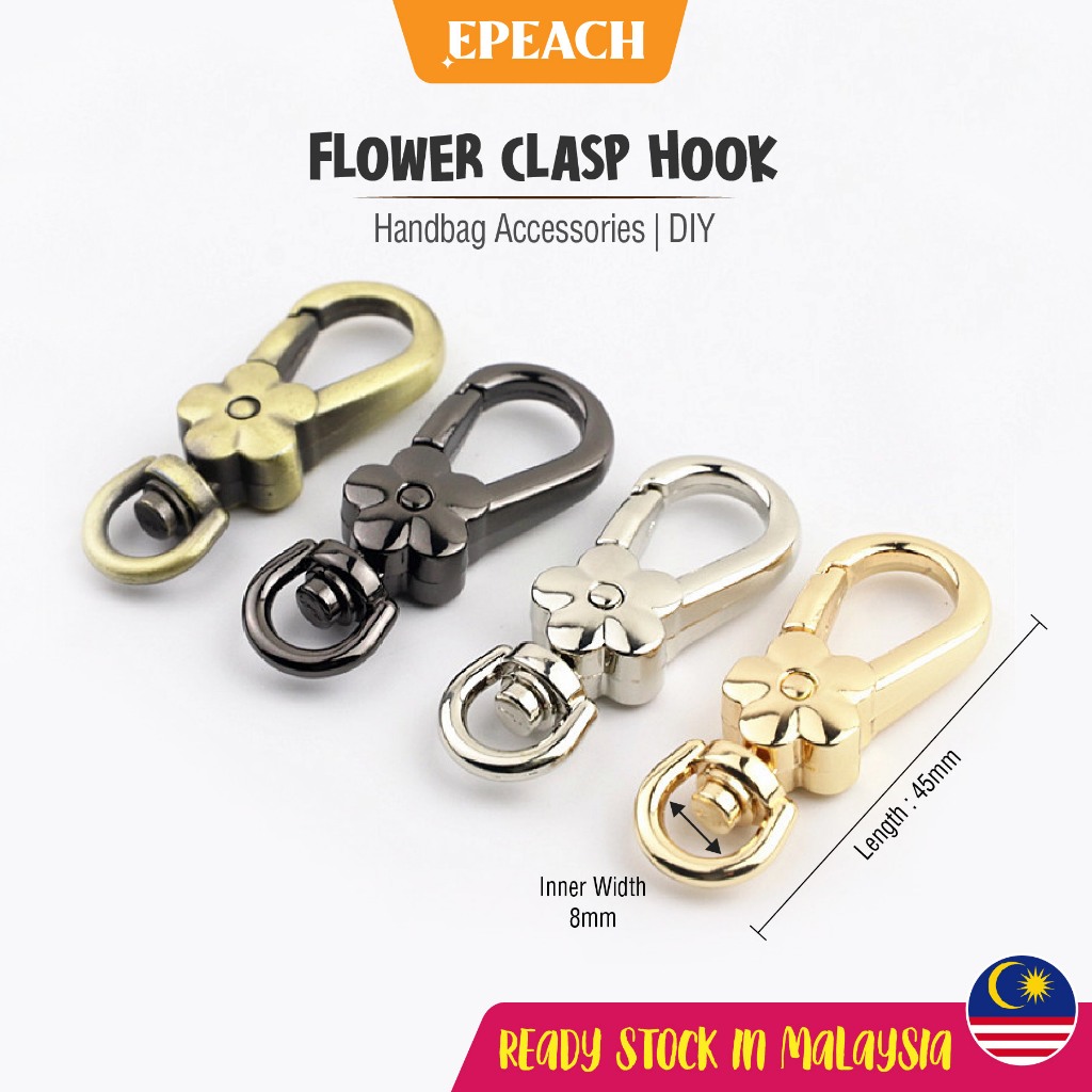 epeach 1Pc Flower Clasp Hook Swivel Carabiner Spring Hooks Alloy ...