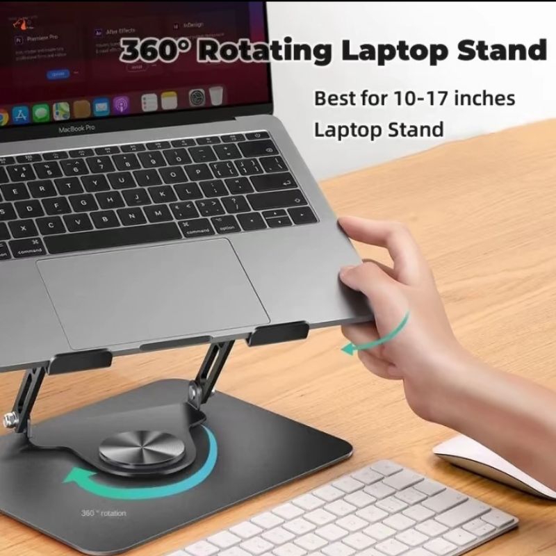 Ergonomic 360° Rotation Laptop Stand height adjustable high heat carbon ...