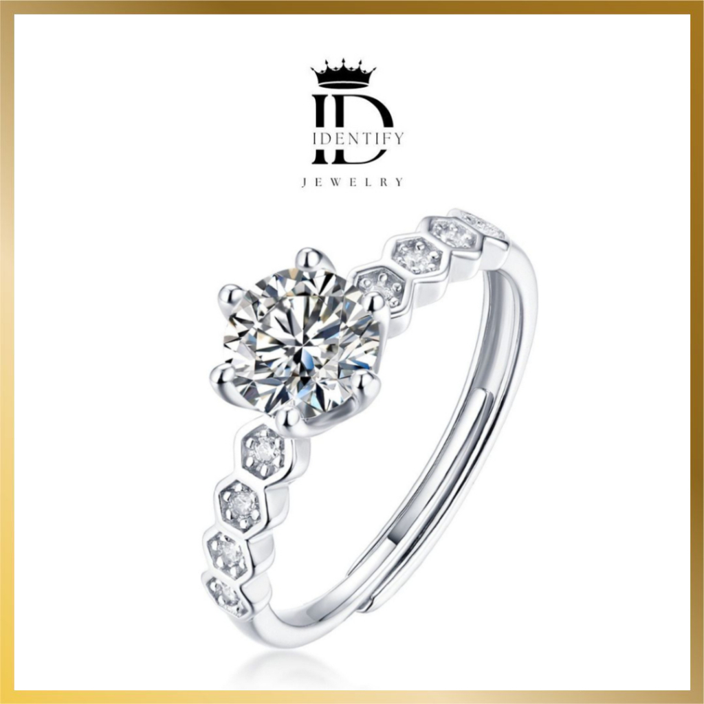 ID@IDENTIFY Sparkling Adjustable Size Ring Silver 925 ORI | Shopee Malaysia