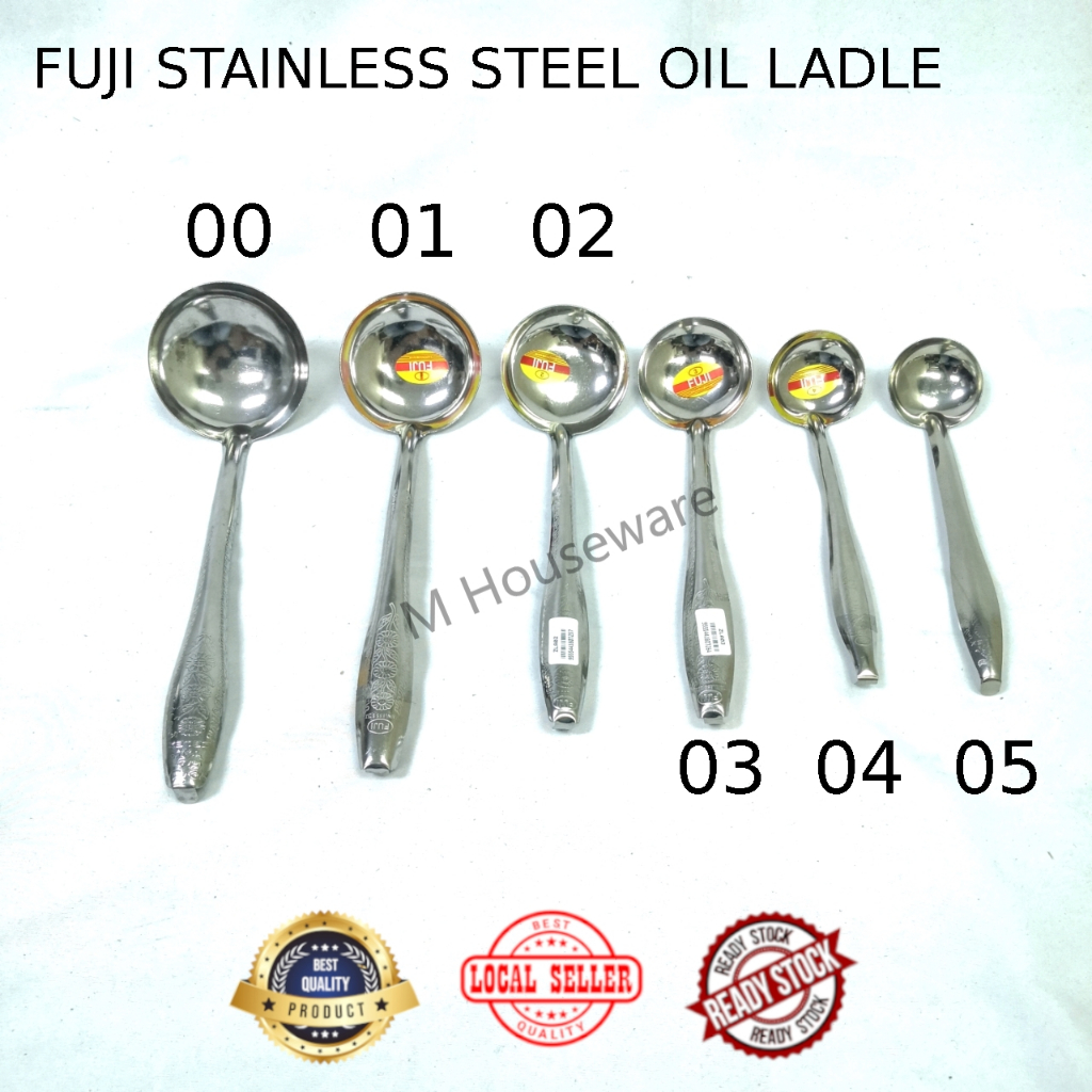 Stainless Steel Oil Ladle Sauce Ladle Soup Spoon Senduk lauk Senduk ...