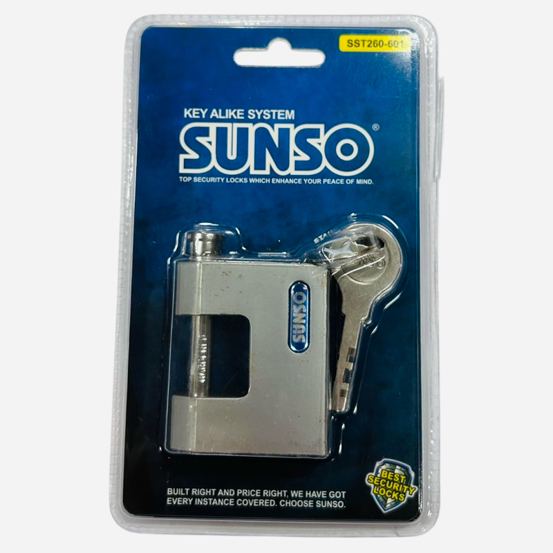 SUNSO HEAVY DUTY 60MM D TYPE PADLOCK WITH 4 KEY (MADE IN TAIWAN ...