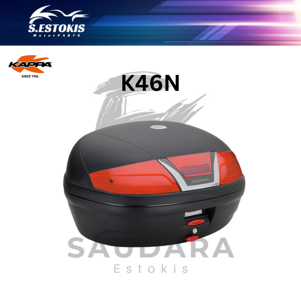 Kappa Box K46N K46NT 46 lt Top Rear Case Kotak Black Carrier Motosikal ...