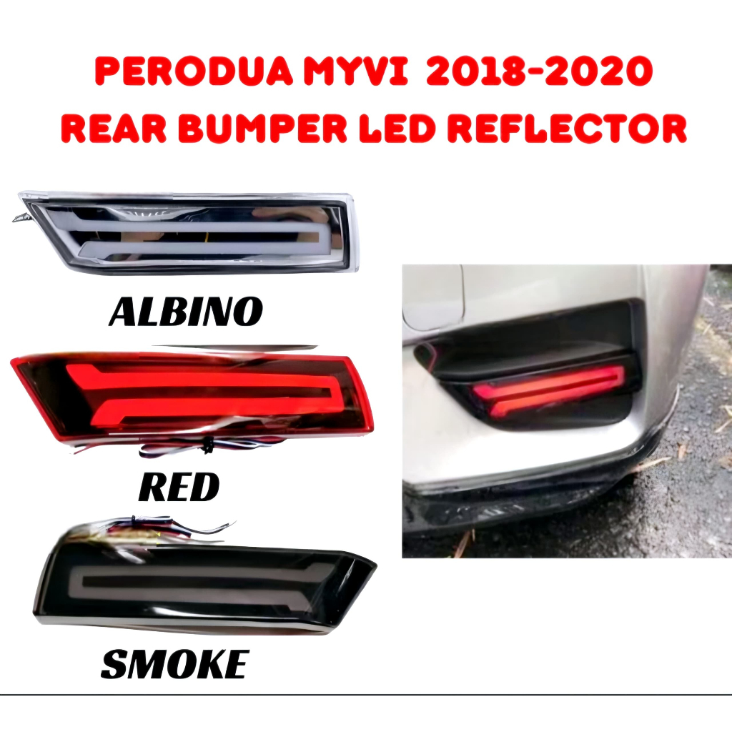 Perodua Myvi 2018-2021 Rear Bumper Reflector+Running Daylight | Shopee ...
