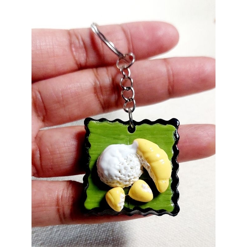 Keychain Pulut Durian | Keychain | Keychain Custom | Shopee Malaysia
