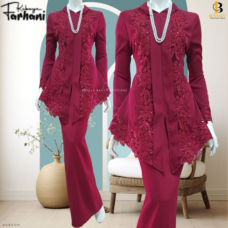 Farhani Kebaya Labuh Exclusive | Shopee Malaysia