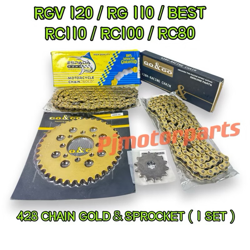 (1 SET) RGV120/RG SPORT 110/RG110/BEST/RC80/RC100/RC 80 100/RGV 120 428 ...