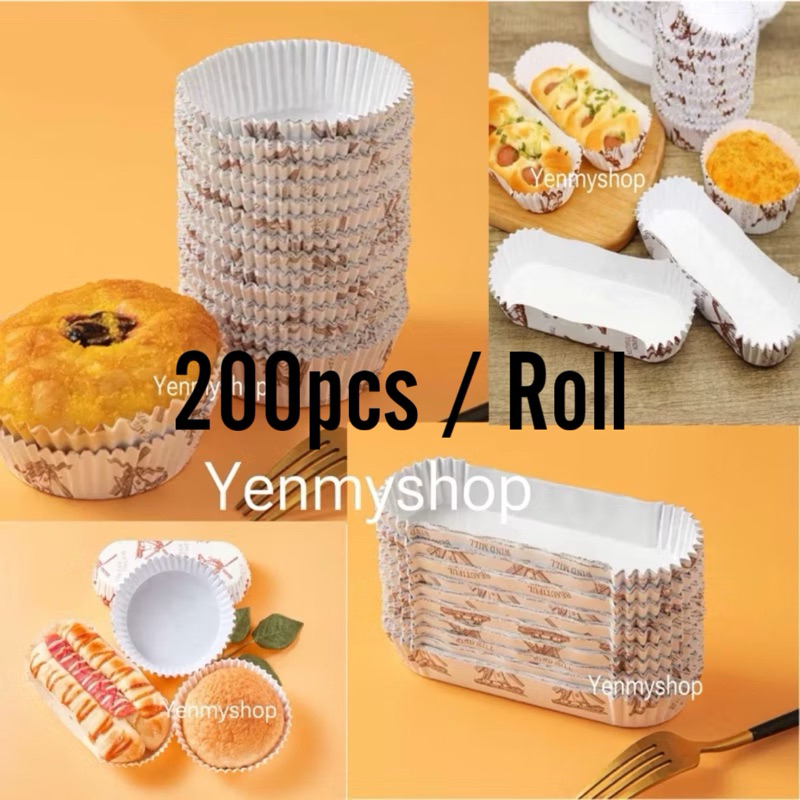 Kek Baking Windmill Cup 15CM 200pcs+ -/pkt Baking Round Cup Baking Oval ...