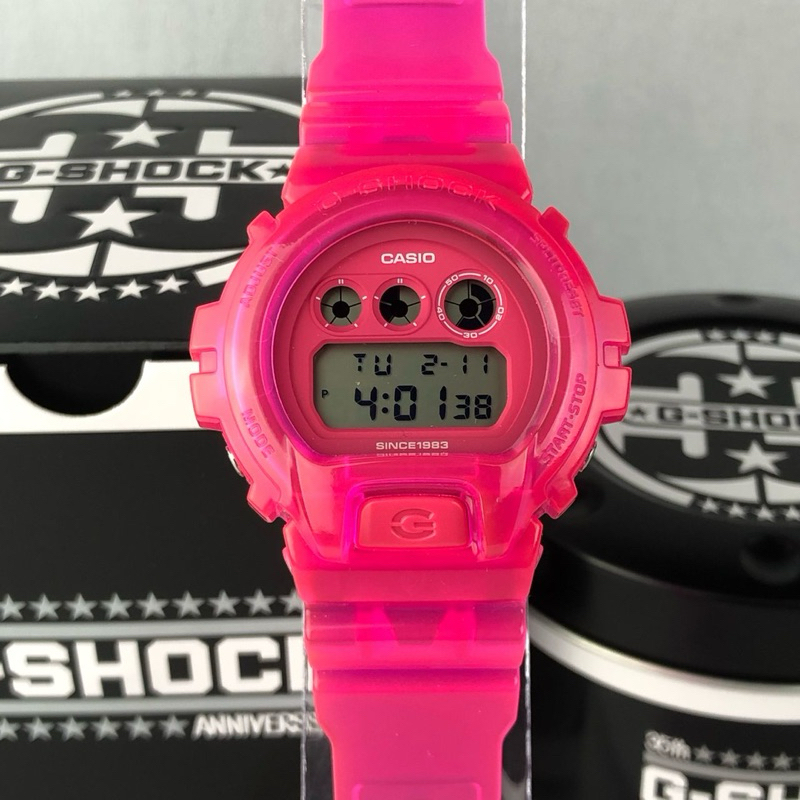 Montre G-SHOCK DW6900 35th Anniversary - Accents Noir, Or Et Rose - Occasion
