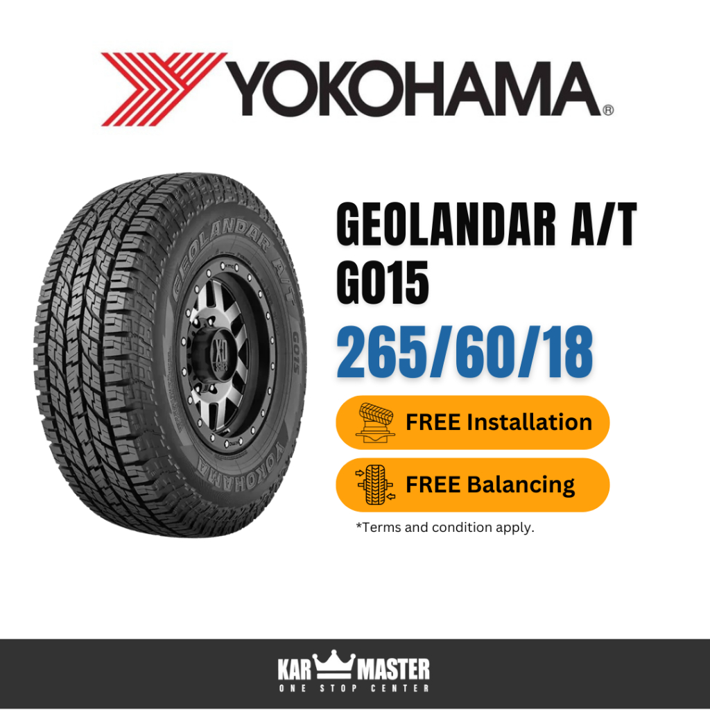 265/60/18 Yokohama Geolandar A/T G015 (With Installation) | Shopee Malaysia