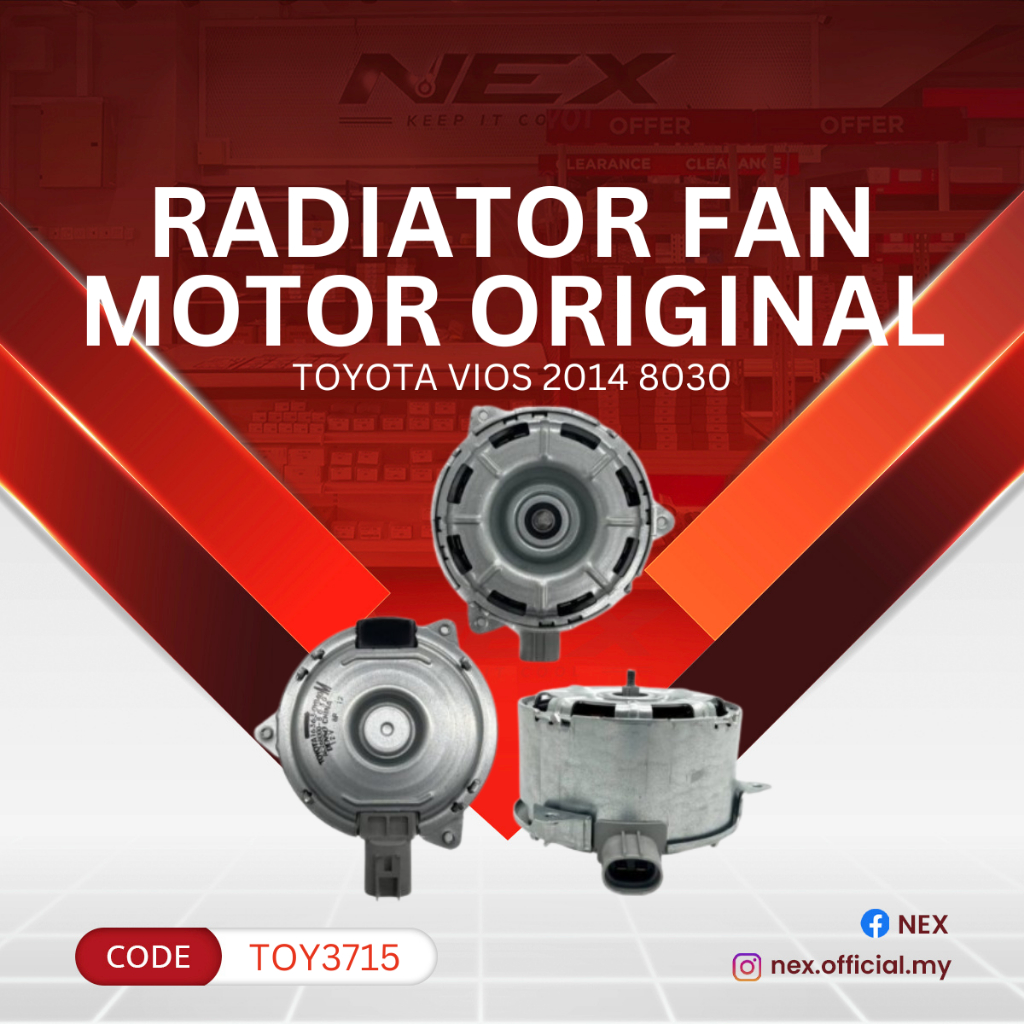 RADIATOR FAN MOTOR ORIGINAL TOYOTA VIOS 2014 8030 | Shopee Malaysia