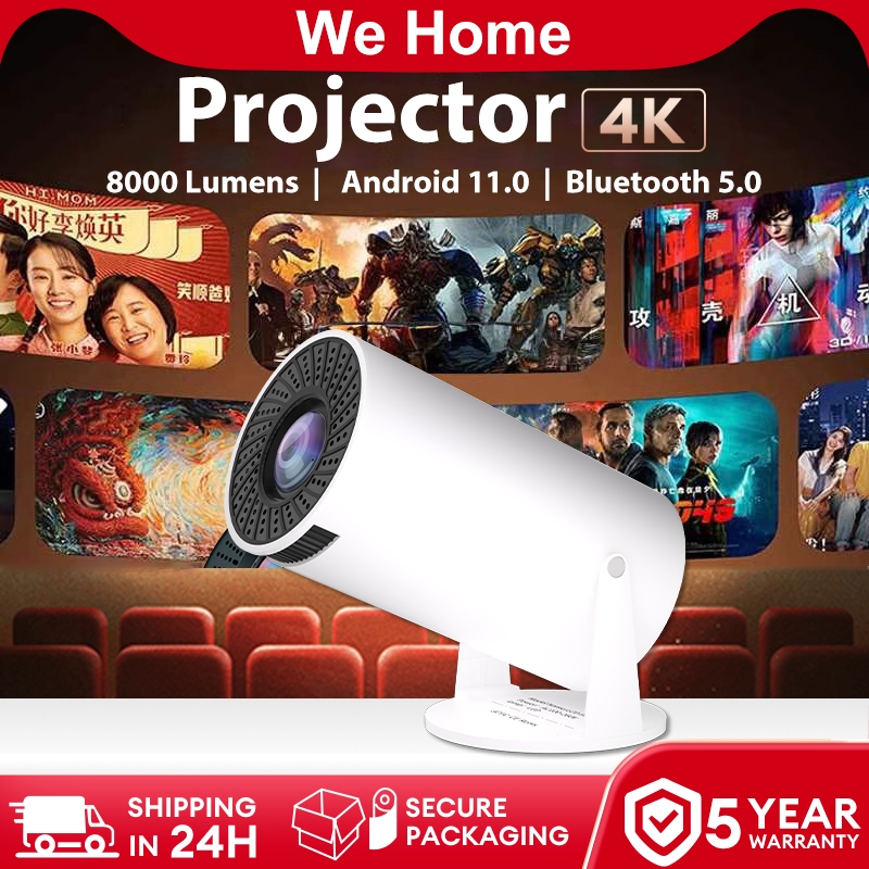 Projector 4K Built-in App Android 11 Mini Projector 8000 Lumens ...