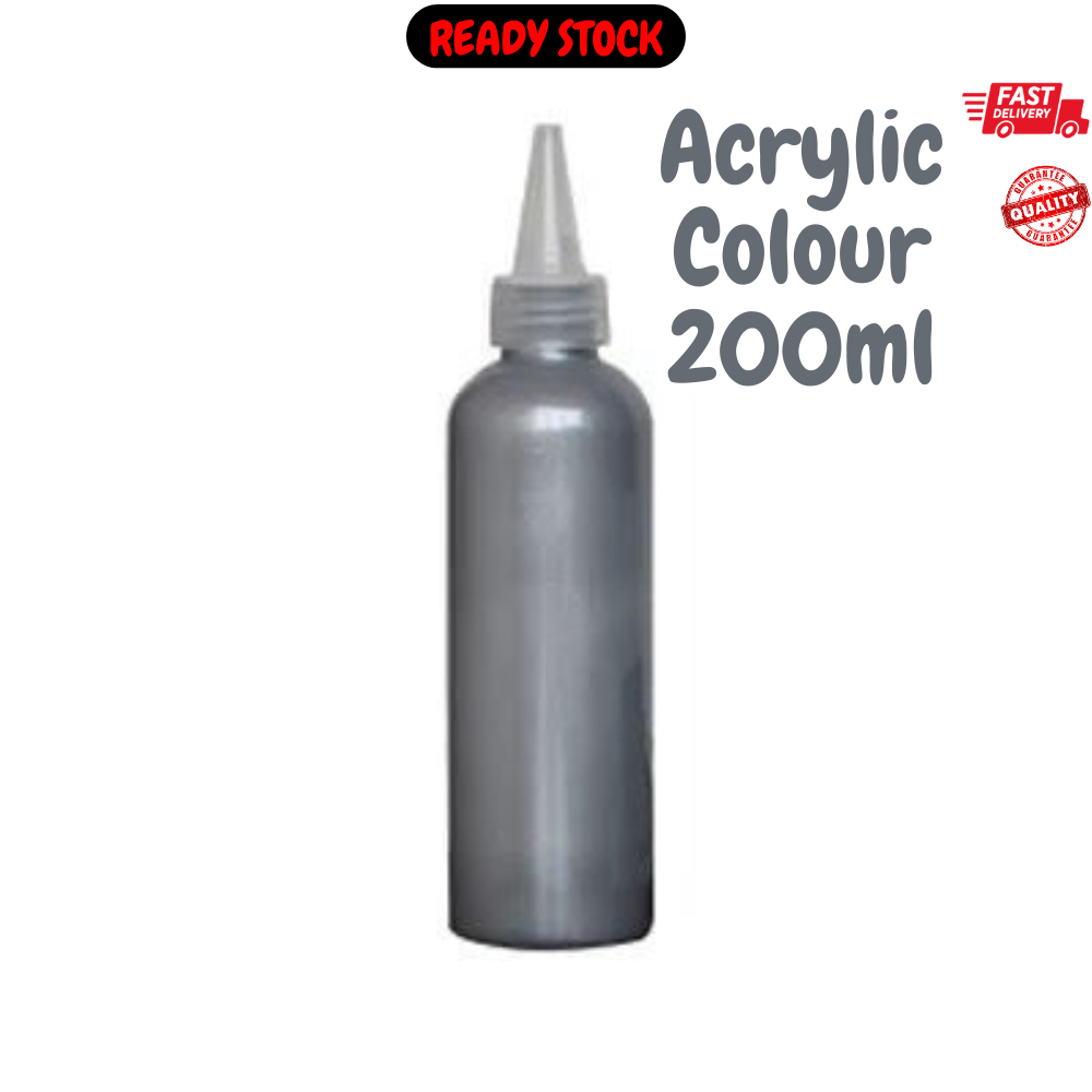 Acrylic Silver Colour 200ml Perak Warnacolor 亚克力银色 | Shopee Malaysia