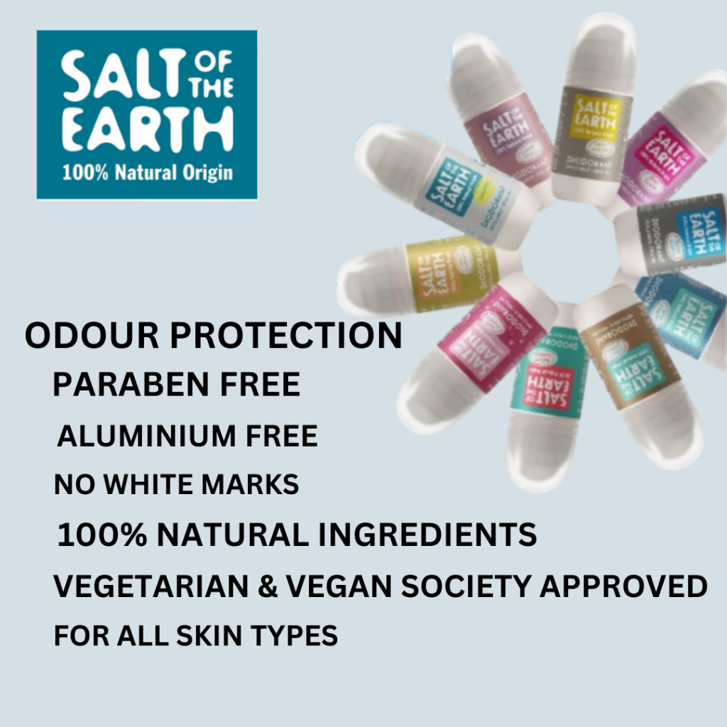Salt Of The Earth Unscented Natural Refillable Roll-On Deodorant (75ml ...