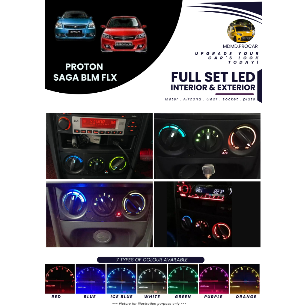Saga BLM FLX High Quality LED 1 Set Aircond Panel / Gear / Socket ...