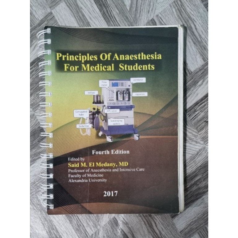 Principles Of Anaesthesia For Medical Students Fourth Edition | Shopee ...