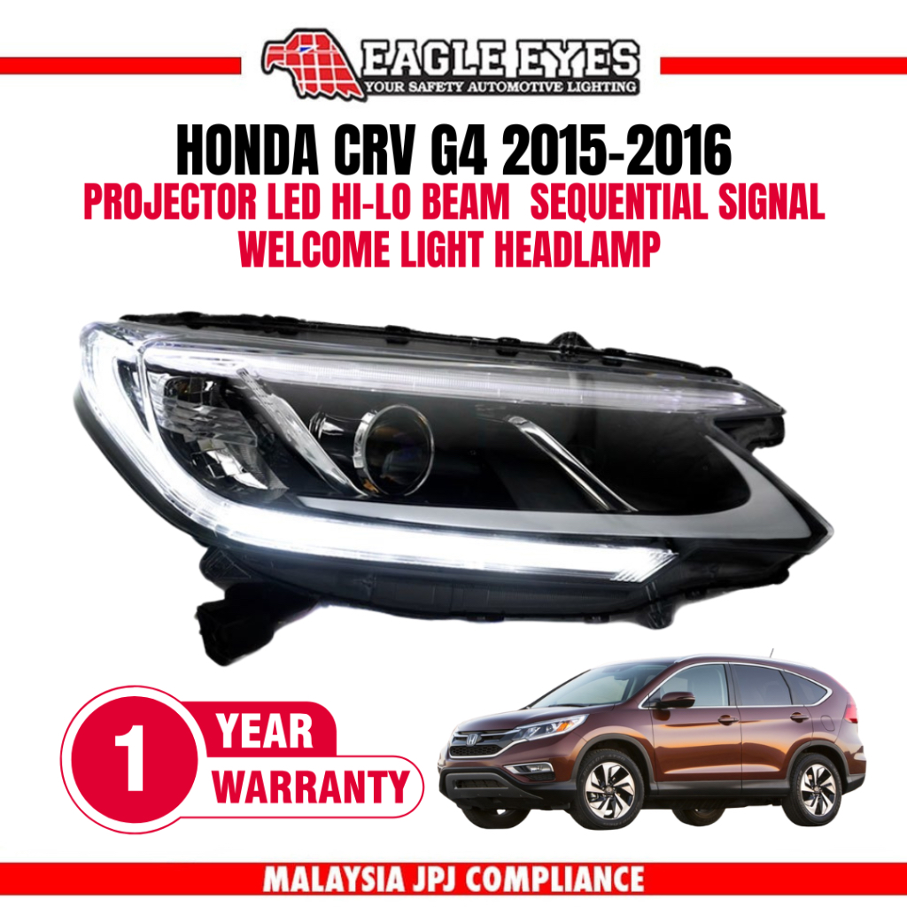 HONDA CRV G4 2015-2016 PROJECTOR LED HI-LO BEAM SEQUENTIAL SIGNAL ...