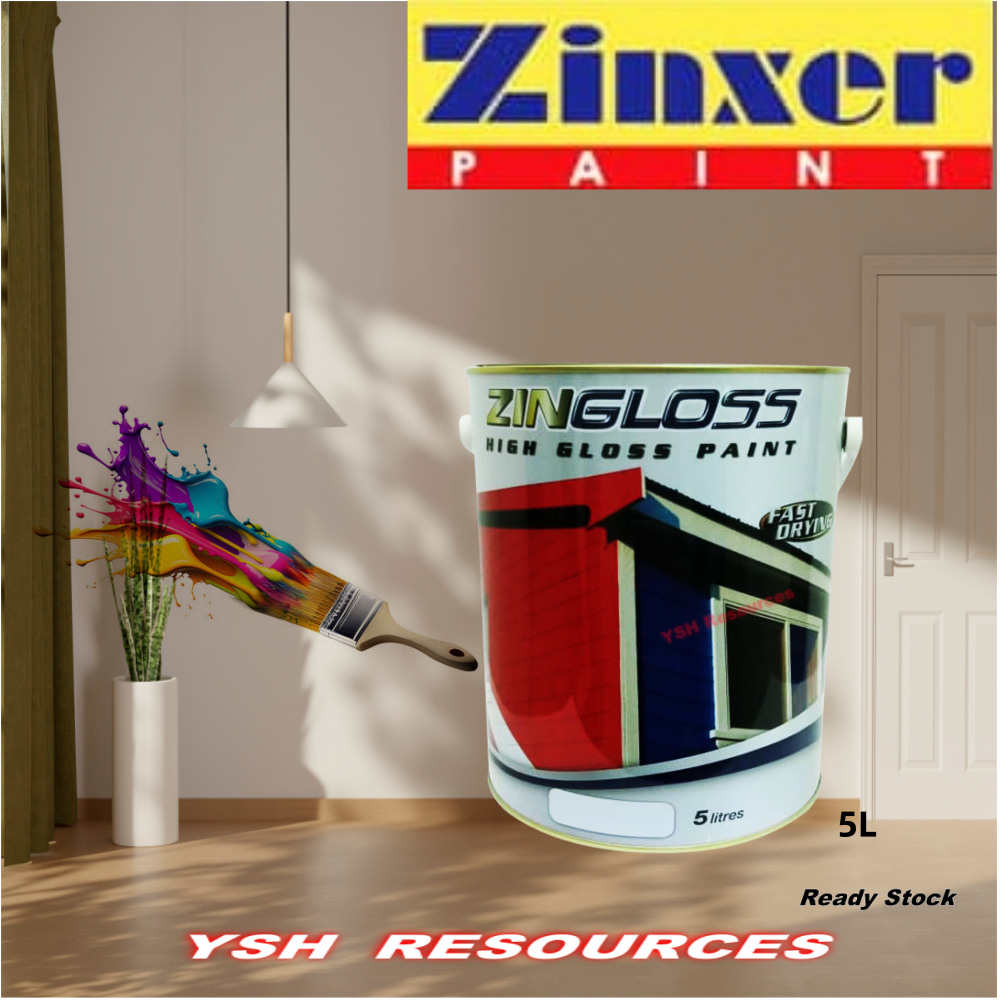 ZINXER - 5L High Gloss Paint / Cat Minyak / Wood & Metal | Shopee Malaysia