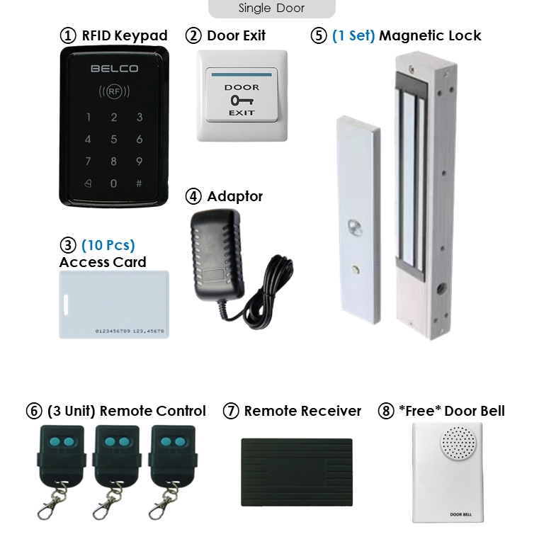RFID Door Access Control System DA3000 With Electric 600lbs (280KG ...